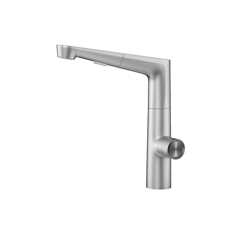 Knob Control Basin Mixer Faucet Chrome Single Hole Bathroom Faucet
